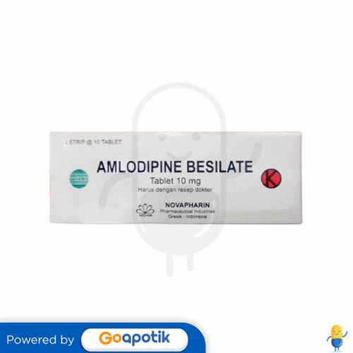 AMLODIPINE BESILATE NOVAPHARIN 10 MG BOX 30 TABLET