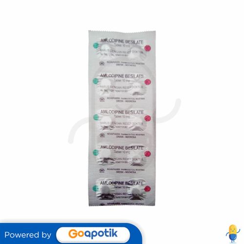 AMLODIPINE BESILATE NOVAPHARIN 10 MG TABLET