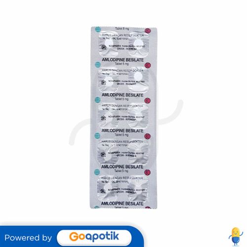 AMLODIPINE BESILATE NOVAPHARIN 5 MG STRIP 10 TABLET - Kegunaan, Efek ...