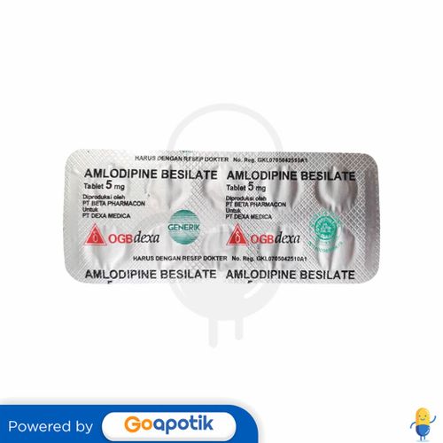 AMLODIPINE BESILATE OGB DEXA MEDICA 5 MG TABLET / HIPERTENSI