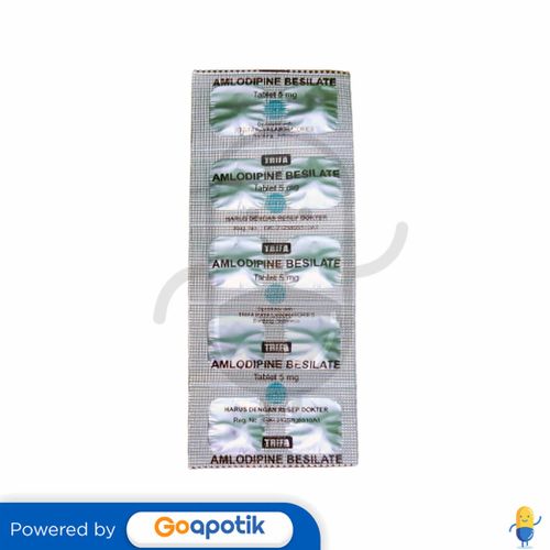 AMLODIPINE BESILATE TRIFA 5 MG STRIP 10 TABLET