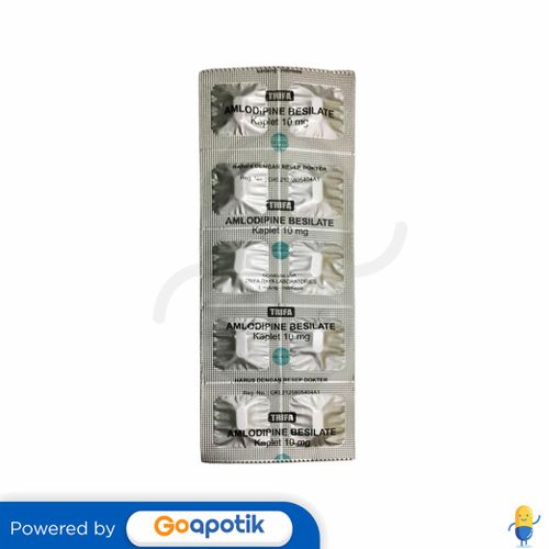 AMLODIPINE BESILATE TRIFA 10 MG STRIP 10 TABLET