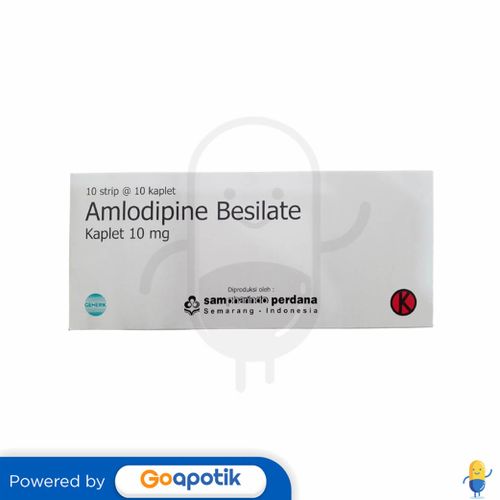 AMLODIPINE BESYLATE SAMPHARINDO 10 MG BOX 100 TABLET