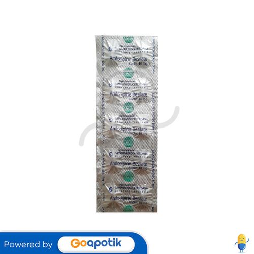 AMLODIPINE BESYLATE SAMPHARINDO 10 MG STRIP 10 TABLET