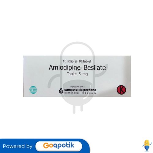 AMLODIPINE BESYLATE SAMPHARINDO 5 MG BOX 100 TABLET