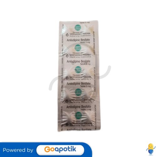 AMLODIPINE BESYLATE SAMPHARINDO 5 MG STRIP 10 TABLET