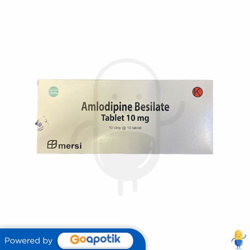 AMLODIPINE MERSI 10 MG BOX 100 TABLET