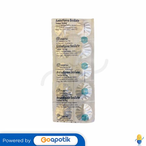 AMLODIPINE MERSI 10 MG STRIP 10 TABLET