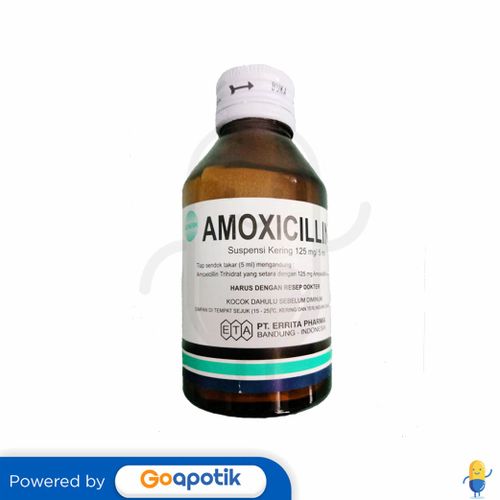 AMOXICILLIN TRIHYDRATE ERRITA 125 MG/5 ML DRY SYRUP 60 ML