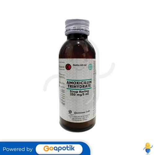 AMOXICILLIN TRIHYDRATE NATURA / QUANTUM 250 MG/5 ML DRY SYRUP 60 ML