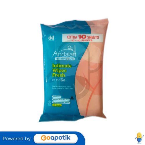 ANDALAN FEMININE CARE INTIMATE WIPES FRESH PACK 20 SHEETS