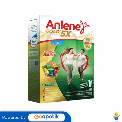 ANLENE GOLD 5X RASA VANILA 240 GRAM BOX