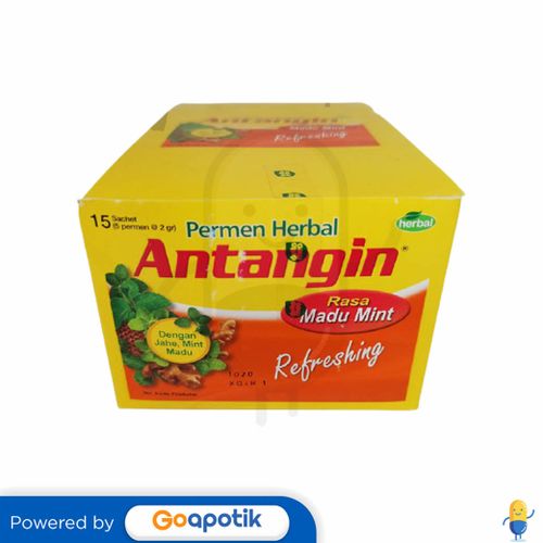 ANTANGIN PERMEN HERBAL RASA MADU MINT 10 GRAM BOX 15 SACHET