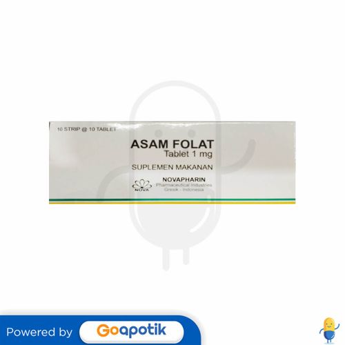 ASAM FOLAT NOVAPHARIN 1 MG BOX 100 TABLET