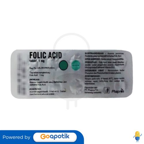 ASAM FOLAT PHAPROS 1 MG STRIP 10 TABLET