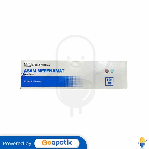 ASAM MEFENAMAT ERRITA 500 MG BOX 100 KAPLET