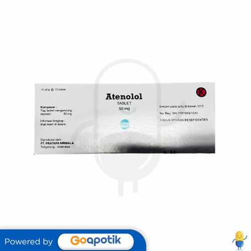 ATENOLOL PRATAPA 50 MG BOX 100 TABLET