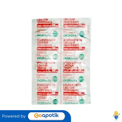 ATORVASTATIN CALCIUM TRIHYDRATE OGB BETA 20 MG STRIP 6 TABLET