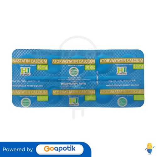 ATORVASTATIN HEXPHARM 10 MG STRIP 10 TABLET