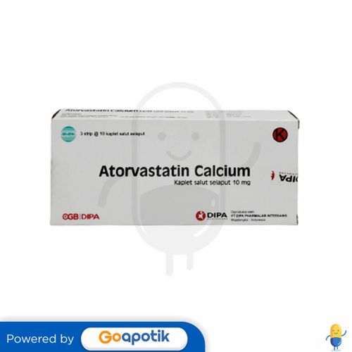 ATORVASTATIN CALCIUM DIPA 10 MG BOX 30 KAPLET