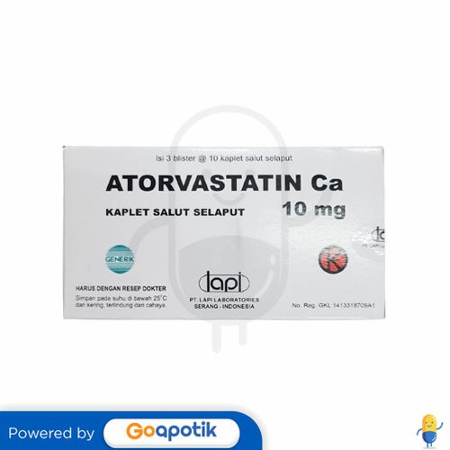 ATORVASTATIN CALCIUM LAPI 10 MG BOX 30 KAPLET