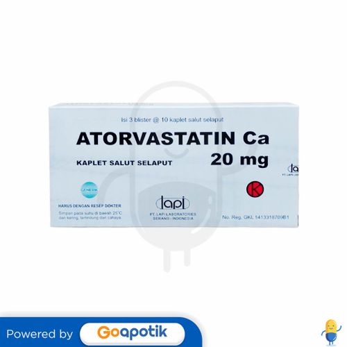 ATORVASTATIN CALCIUM TRIHYDRATE LAPI 20 MG BOX 30 KAPLET