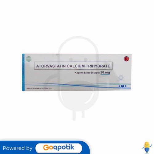 ATORVASTATIN CALCIUM TRIHYDRATE MULIA 20 MG BOX 50 KAPLET