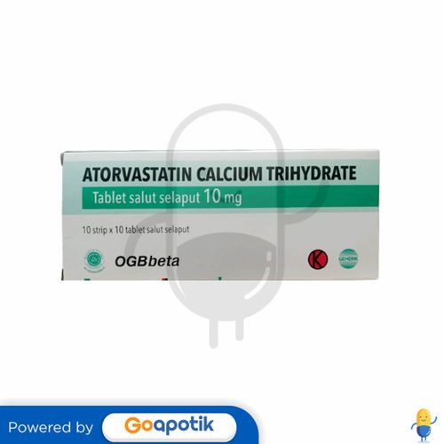 ATORVASTATIN CALCIUM TRIHYDRATE OGB BETA 10 MG BOX 100 TABLET