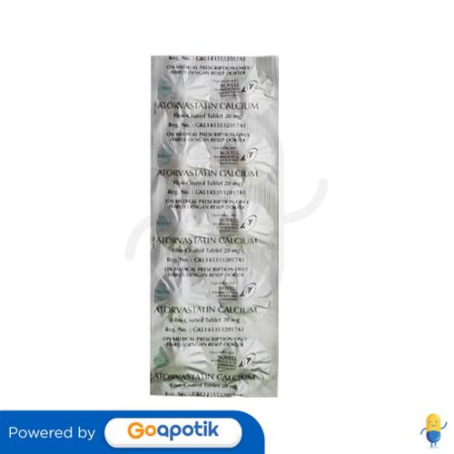 ATORVASTATIN NOVELL 20 MG TABLET