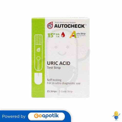 AUTOCHECK URIC ACID BOX 25 TEST STRIPS Kegunaan, Efek Samping, Dosis