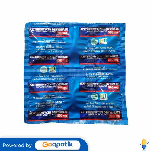 AZITHROMYCIN DIHYDRATE HEXPHARM 500 MG KAPLET