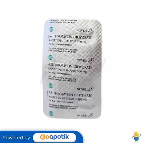 AZITHROMYCIN NOVELL 500 MG BLISTER 3 KAPLET