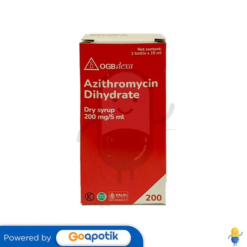 AZITHROMYCIN OGB DEXA MEDICA 200 MG/5 ML DRY SYRUP 15 ML