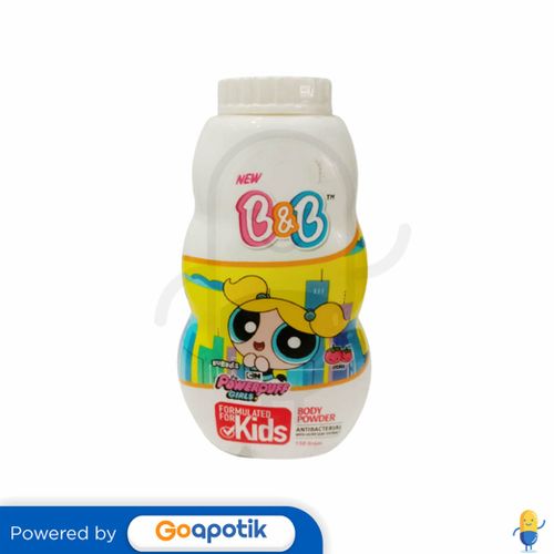 B&B KIDS BODY POWDER POWERPUFF GIRLS LYCHEE 150 GRAM BOTOL