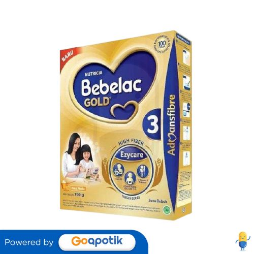 BEBELAC GOLD 3 HIQ-EQ 1-3 TAHUN MADU 700 GRAM BOX