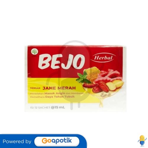 BEJO HERBAL DENGAN JAHE MERAH 15 ML BOX 12 SACHET