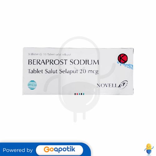 BERAPROST SODIUM NOVELL 20 MCG BOX 30 TABLET