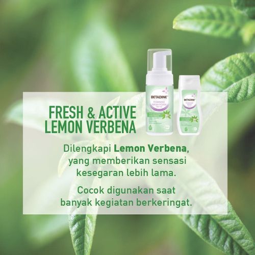 BETADINE FEMININE WASH LIQUID FRESH AND ACTIVE LEMON VERBENA 50 ML