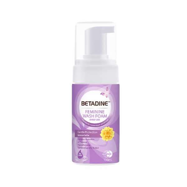 betadine-feminine-wash-foam-gentle-protection-immortelle-100-ml