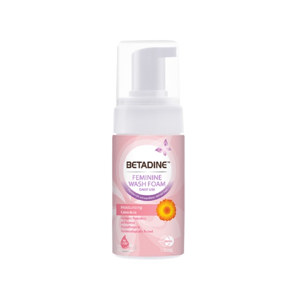 betadine-feminine-wash-foam-moisturising-calendula-100-ml