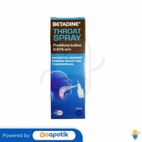 BETADINE 0.45% THROAT SPRAY 50 ML BOTOL