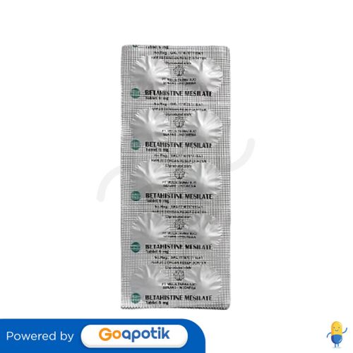 BETAHISTINE MESILATE MULIA 6 MG STRIP 10 TABLET