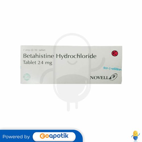 BETAHISTINE HYDROCHLORIDE NOVELL 24 MG BOX 20 TABLET
