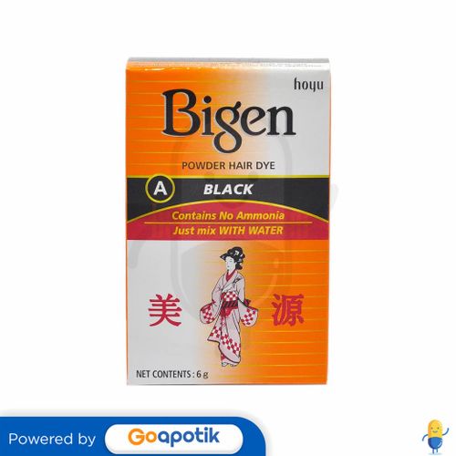 Bigen Powder Hair Dye Black 6 Gram Kegunaan Efek Samping Dosis Dan Aturan Pakai 