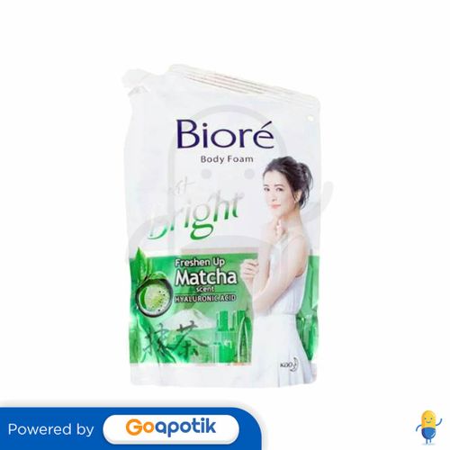 BIORE BRIGHT BODY FOAM FRESHEN UP MATCHA 250 ML POUCH