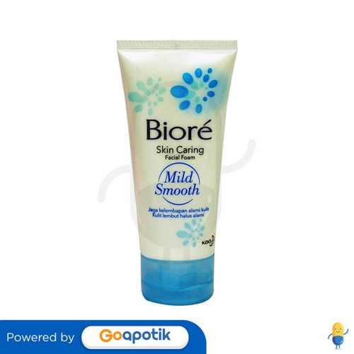 BIORE SKIN CARING FACIAL FOAM MILD SMOOTH 40 GRAM TUBE Kegunaan, Efek