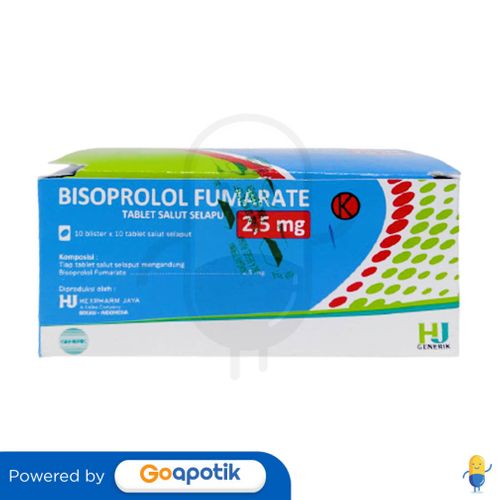 BISOPROLOL FUMARATE HEXPHARM 2.5 MG BOX 100 TABLET