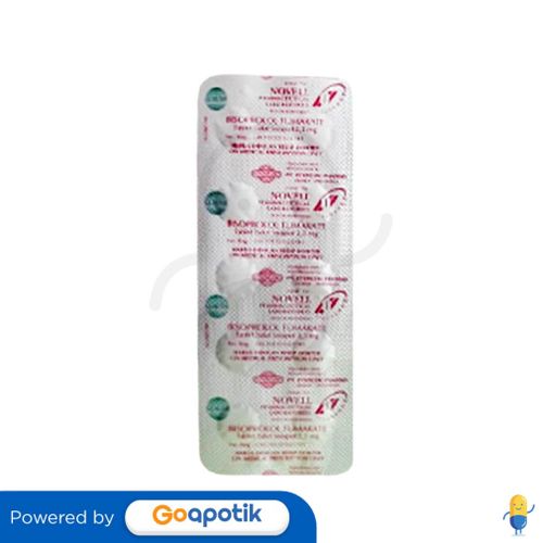 BISOPROLOL FUMARATE NOVELL 2.5 MG TABLET