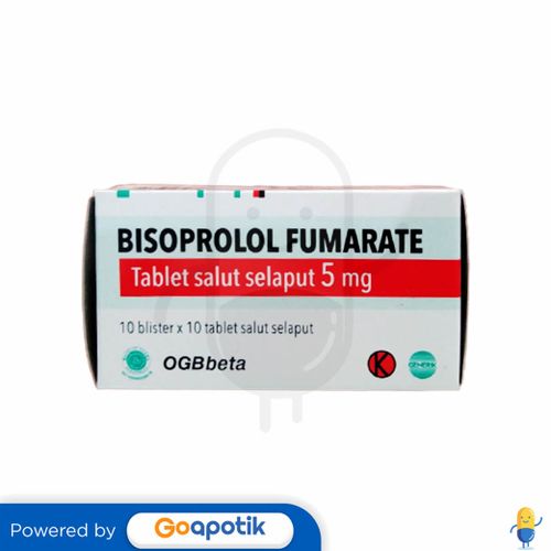 BISOPROLOL FUMARATE OGB BETA 5 MG BOX 100 TABLET