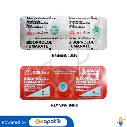 BISOPROLOL FUMARATE OGB DEXA MEDICA 5 MG STRIP 10 TABLET / HIPERTENSI